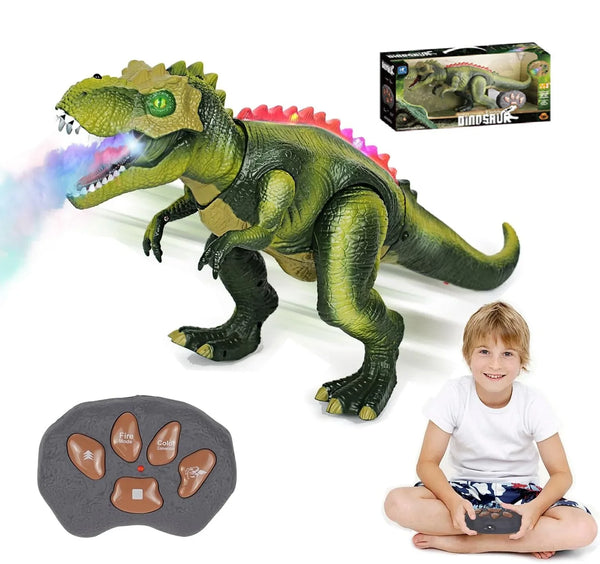 HKM-589587 Remote Control Walking T-Rex Dinosaur Toy with Dancing and Head-Shaking Features