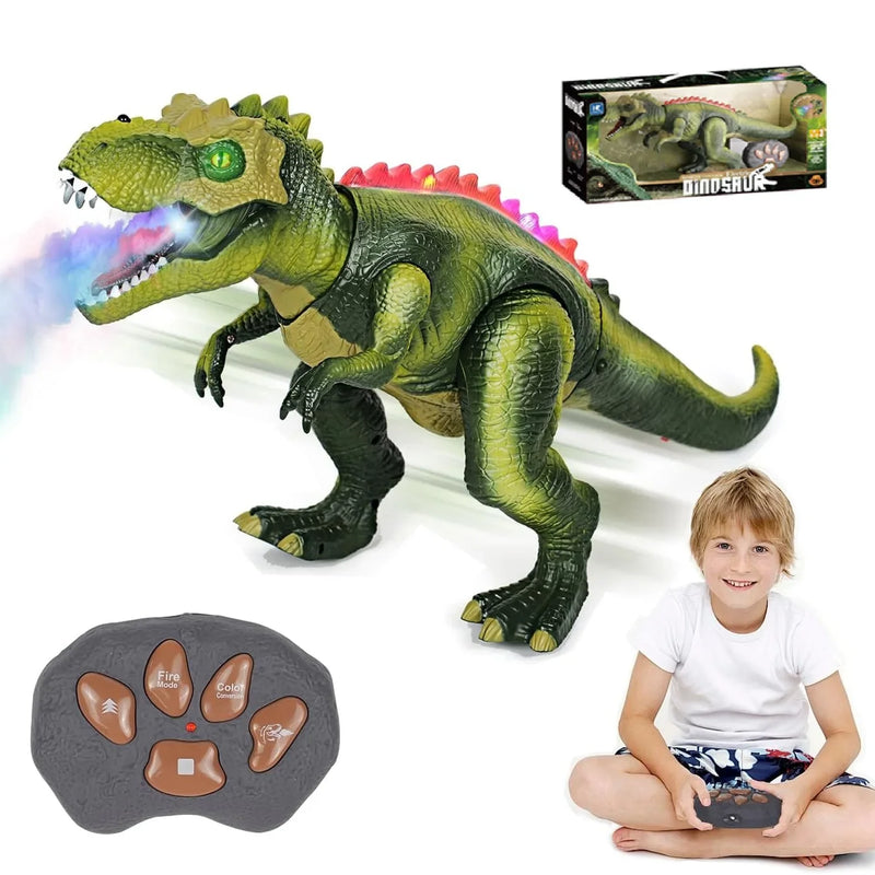 HKM-589587 Remote Control Walking T-Rex Dinosaur Toy with Dancing and Head-Shaking Features