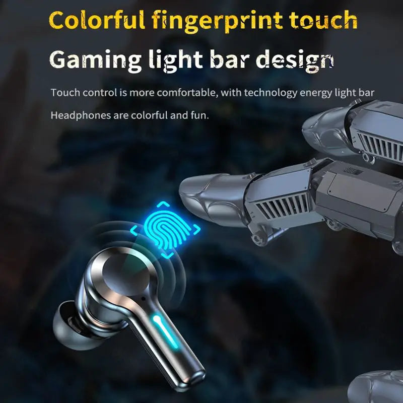 HKM-589779 TWS M37 Dual Mode Gaming Earbuds with HD Call, LED Display, Noise Reduction, and Waterproof Design