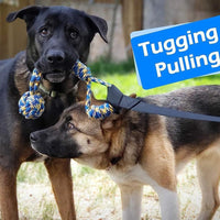 HKM-5898301 Durable Cotton Rope Tug Toy with Teether Ball for Dogs - Perfect for Indoor and Outdoor Play