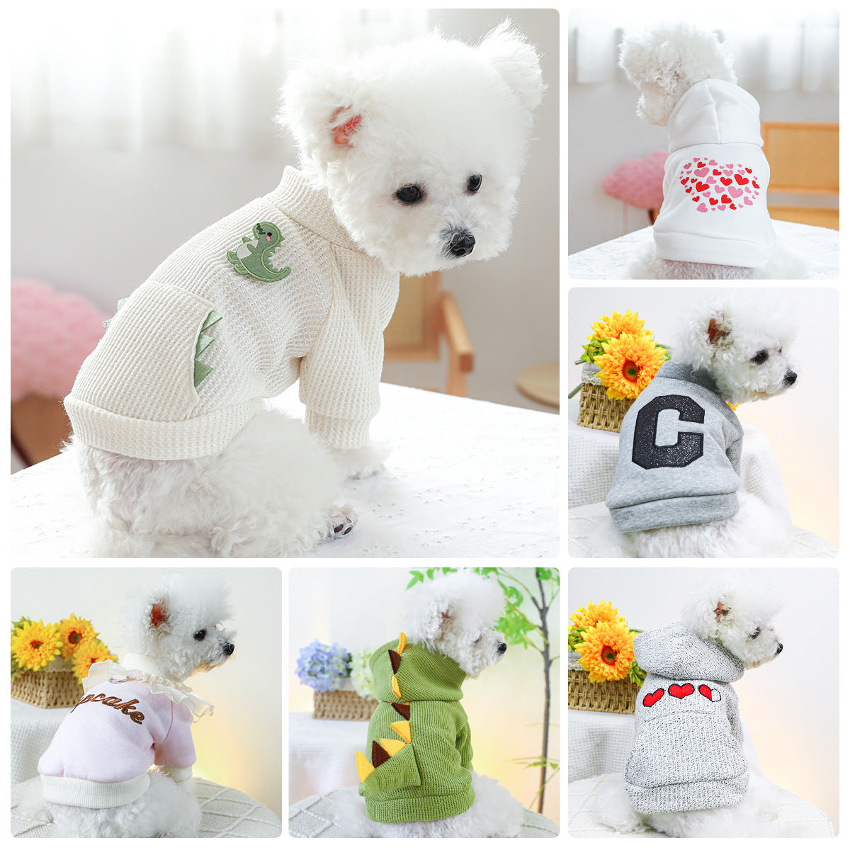 HKM-5899069 Casual Round-Neck Pet Sweater in Various Colors and Sizes