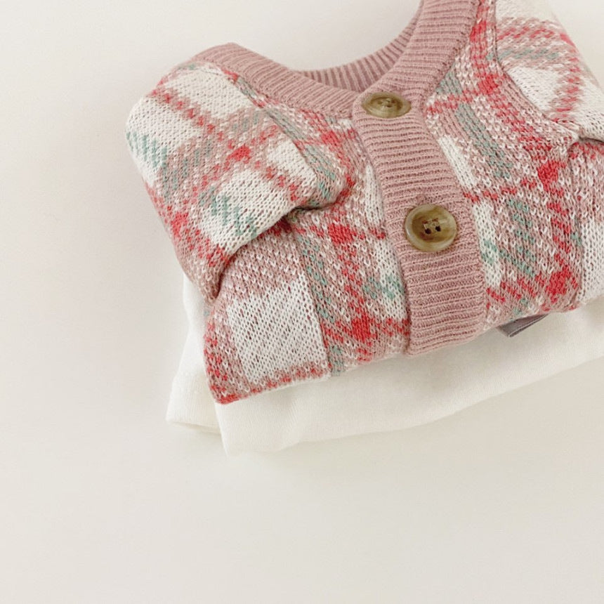 HKM-5899837 Gentle Pink Wool Cardigan Sweater for Small Dogs - Warm and Cozy Winter Wear