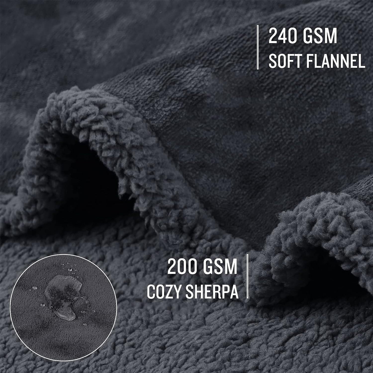 HKM-5900093 Navy Blue Pet Lamb Wool Blanket for Dogs - Multiple Sizes Available