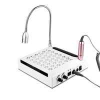 HKM-590099 Four-in-One Nail Polisher with Sanding, Lighting, and Vacuum Features in White
