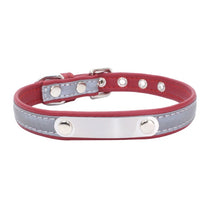 HKM-5901245 Comfortable Microfiber Anti-Lost Dog Collar with Stainless Steel Iron Lettering - Adjustable Sizes Available