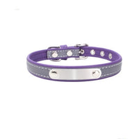 HKM-5901245 Comfortable Microfiber Anti-Lost Dog Collar with Stainless Steel Iron Lettering - Adjustable Sizes Available