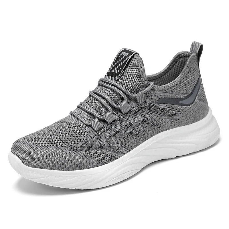 HKM-590163 B-5103Men's Elastic Breathable Mesh Fly Knit Shoes China Anti Odor Sneaker Manufacturer