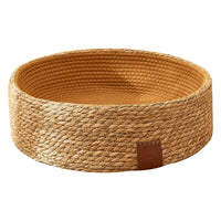 HKM-5902909 Integrated PE Rattan Cat Scratch Board and Bed – Wear-Resistant Design in Dark Green and Brown, Multiple Sizes Available