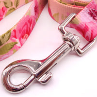 HKM-5903037 Pastoral Style Pink Floral Print Pet Leash in Durable Polyester