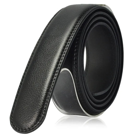 HKM-590483 Automatic Buckle Two-Layer Leather Belt for Men