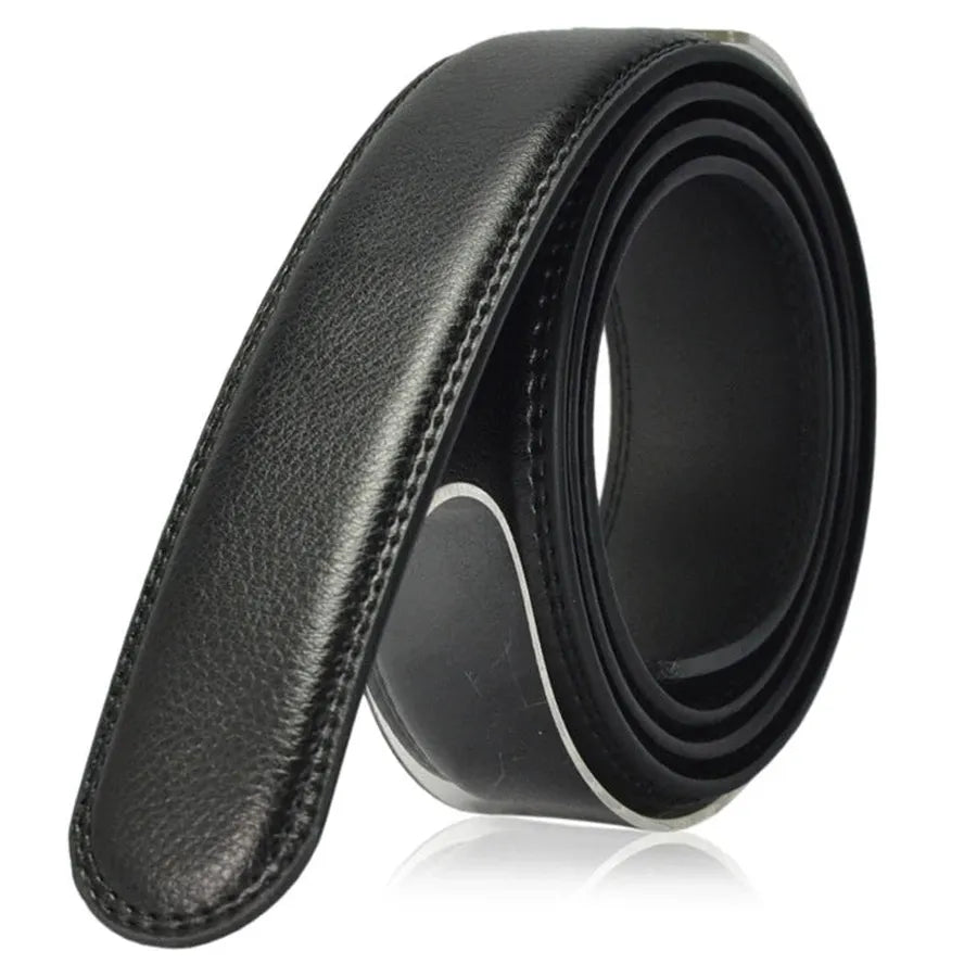 HKM-590483 Automatic Buckle Two-Layer Leather Belt for Men