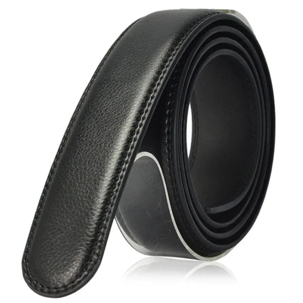 HKM-590483 Automatic Buckle Two-Layer Leather Belt for Men