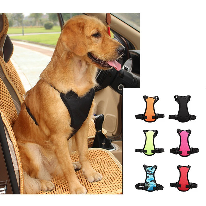 HKM-590611 Adjustable Pet Car Safety Harness for Secure Travel - Compatible with Most Vehicle Seat Belts