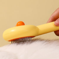 HKM-5906493 Small Yellow Duck Pet Comb for Cats and Dogs - Needle Brush for Effective Hair Removal