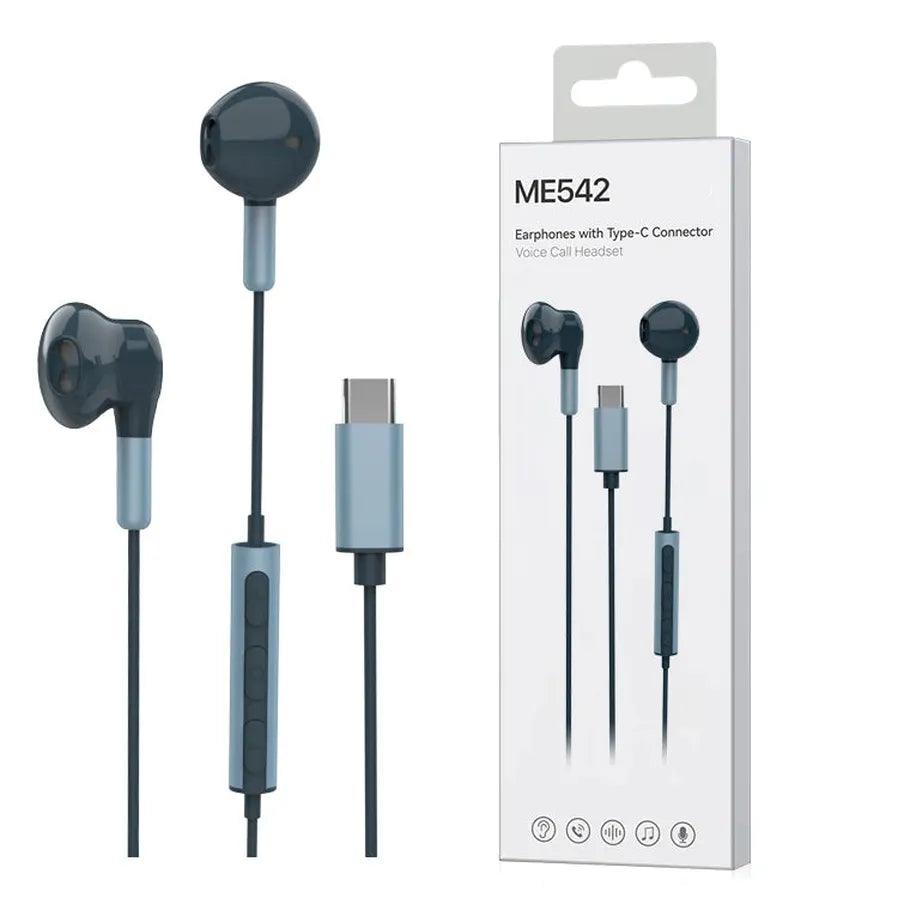 HKM-590675 Type C Wired Earphones for iPhone 15 – Magnetic USB-C In-Ear Headset