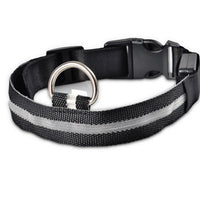 HKM-5907005 Adjustable Nylon LED Pet Collar with Glow in the Dark Features, Night Safety Leash for Dogs and Cats
