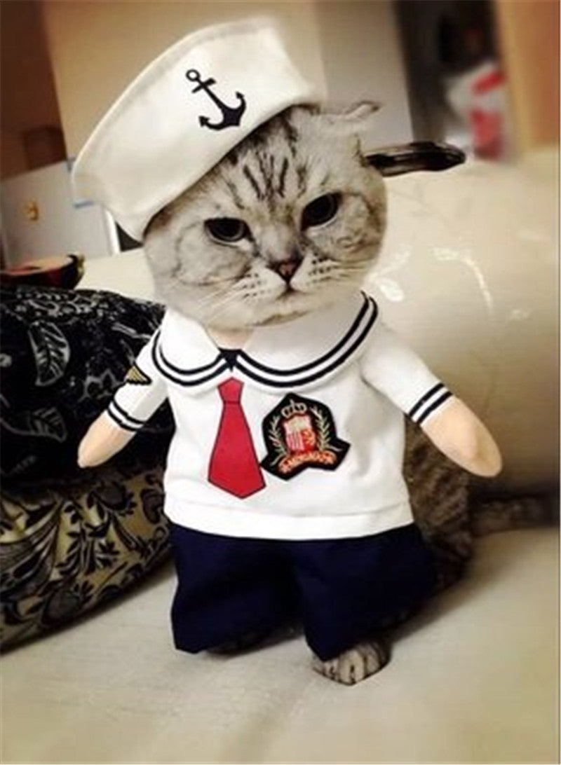 HKM-5907389 Pet Police Transforming Upright Costume for Humor and Fun
