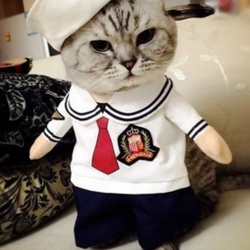 HKM-5907389 Pet Police Transforming Upright Costume for Humor and Fun