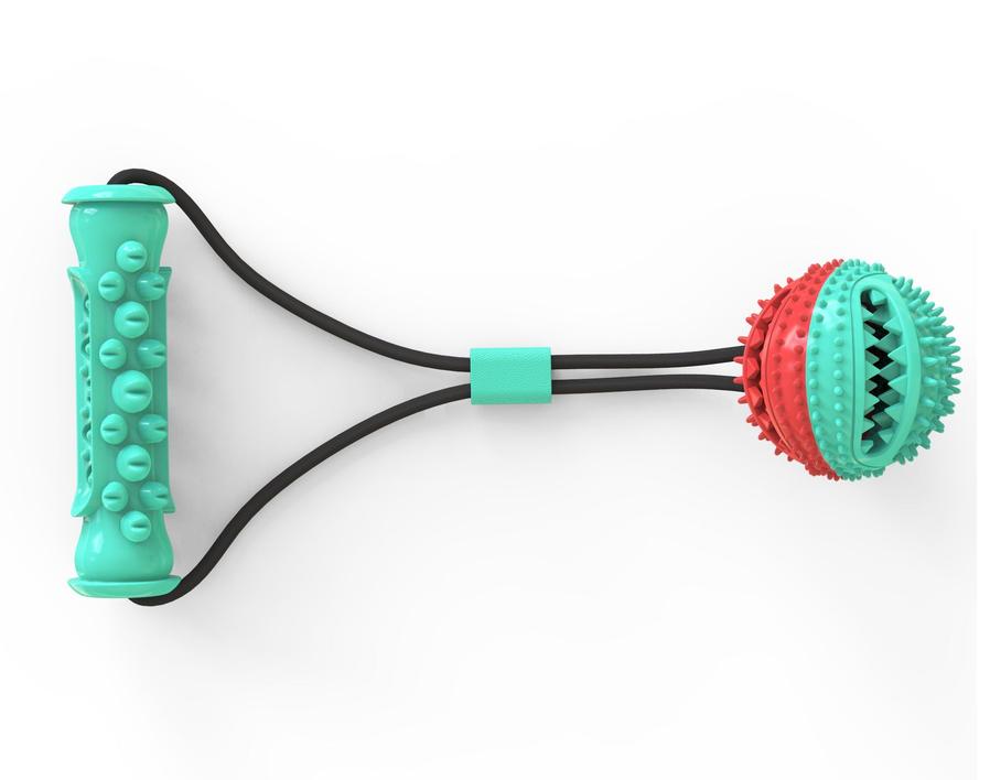 HKM-590803 Pet Toy Training Ball with Pull Rope - 8.5cm Diameter and 12cm Molar Stick
