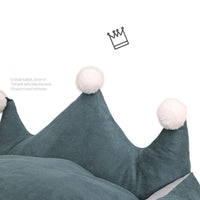 HKM-5909053 Scratch Resistant Crown Nest Dog Bed ¨C Soft Suede & Crystal Velvet, Available in Multiple Sizes S-XL