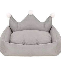 HKM-5909053 Scratch Resistant Crown Nest Dog Bed ¨C Soft Suede & Crystal Velvet, Available in Multiple Sizes S-XL