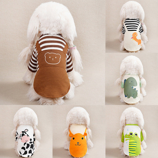 HKM-5909565 Casual Cartoon Dog Overall Suit in Multiple Colors and Sizes