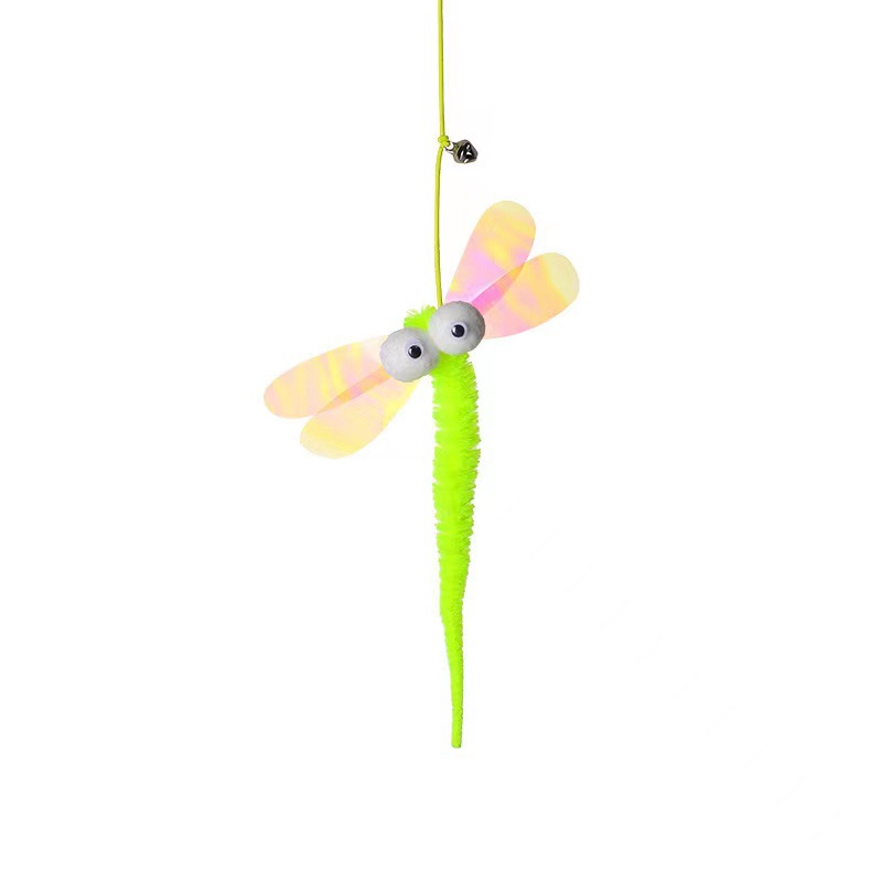 HKM-5909821 Hanging Plush Cat Teaser with Colorful Caterpillars and Insects for Interactive Play