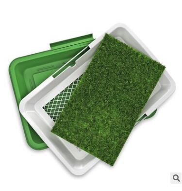 HKM-5910461 Artificial Grass Dog Potty with Tray for Indoor/Outdoor Use
