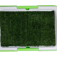HKM-5910461 Artificial Grass Dog Potty with Tray for Indoor/Outdoor Use