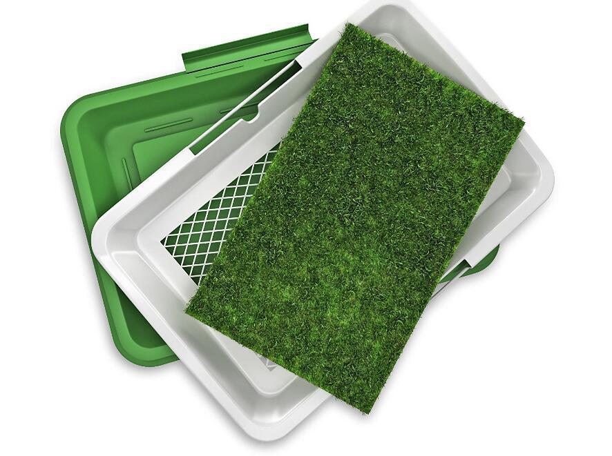 HKM-5910461 Artificial Grass Dog Potty with Tray for Indoor/Outdoor Use