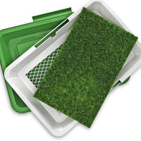HKM-5910461 Artificial Grass Dog Potty with Tray for Indoor/Outdoor Use