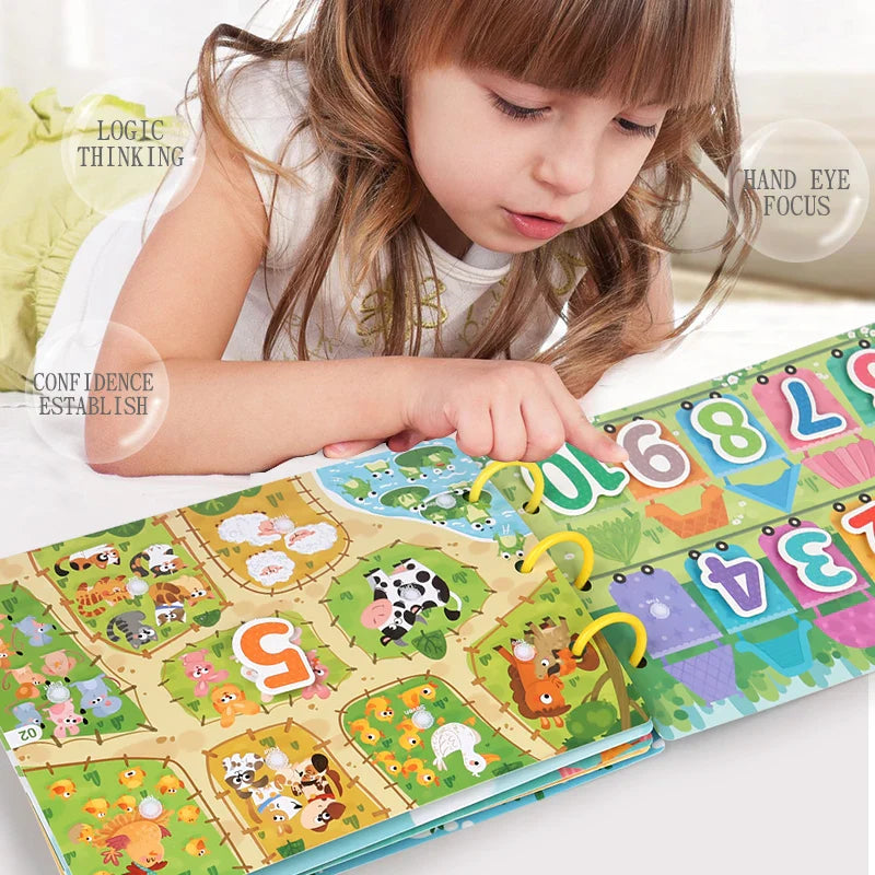 HKM-591059 Sensory Busy Book - Montessori Educational Toy for Early Learning in Toddlers and Preschoolers