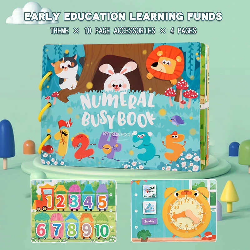 HKM-591059 Sensory Busy Book - Montessori Educational Toy for Early Learning in Toddlers and Preschoolers