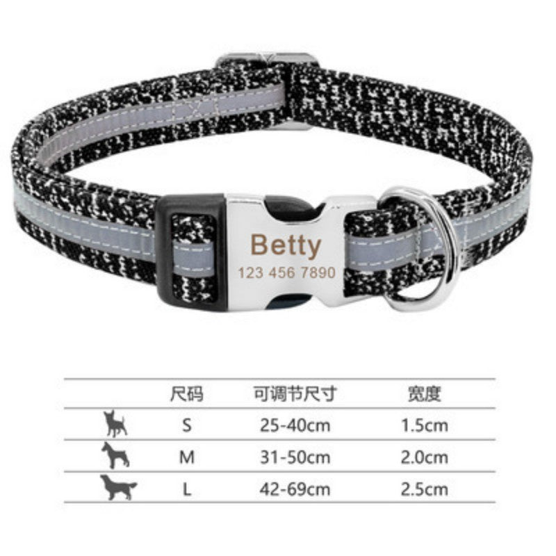HKM-5910845 Durable Adjustable Dog Collar for Small, Medium, and Large Breeds