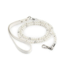 HKM-5910973 Handmade Wire Chain Dog Pearl Collar with Leash - White & Black Options