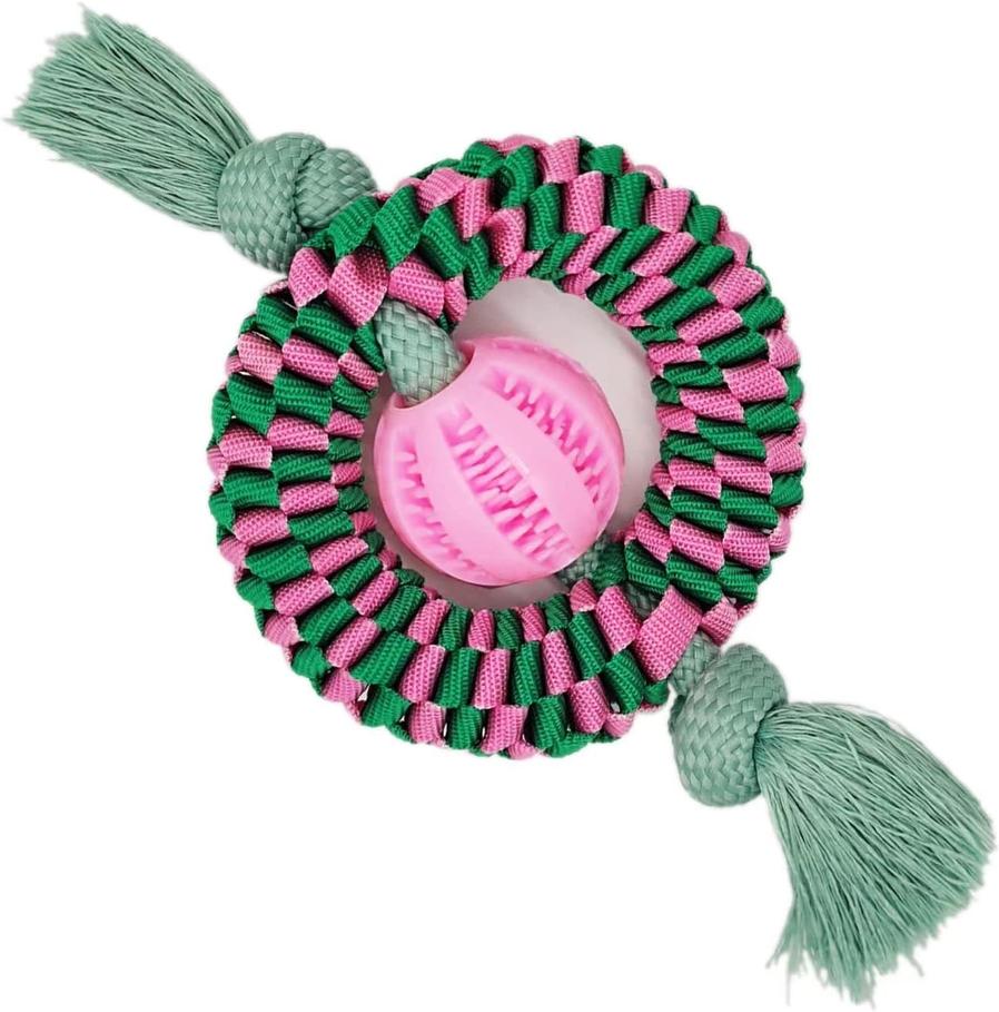 HKM-591123 Durable Interactive Dog Chew Toy for Aggressive Chewers - Made with Natural Rubber for Safe Chewing, Exercise and Teeth Cleaning