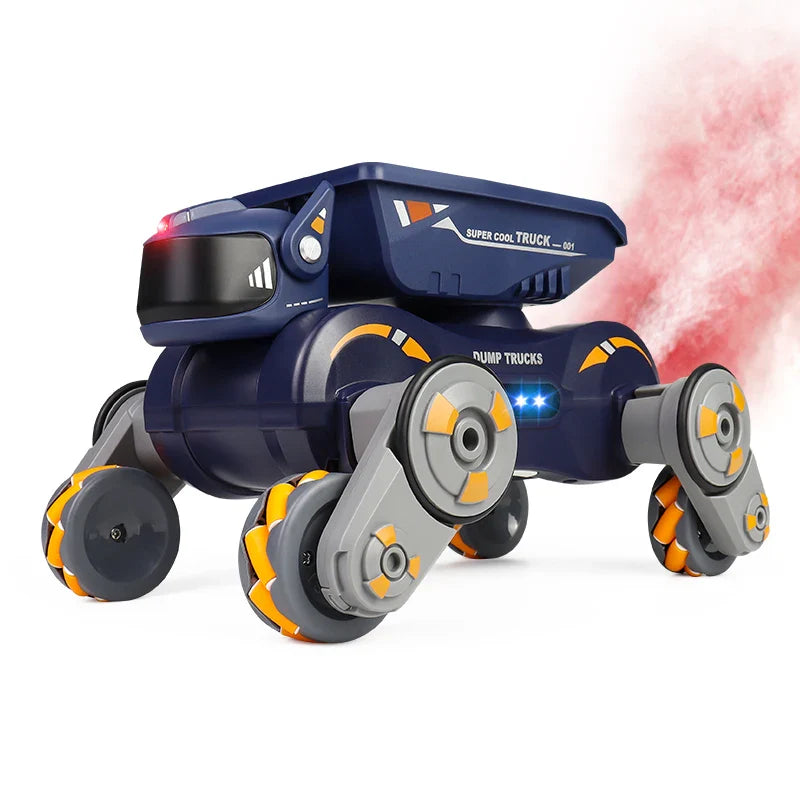 HKM-591187 2-in-1 Remote Control Stunt Car and Robot Dog with Lights, Music, and 360° Drift Action