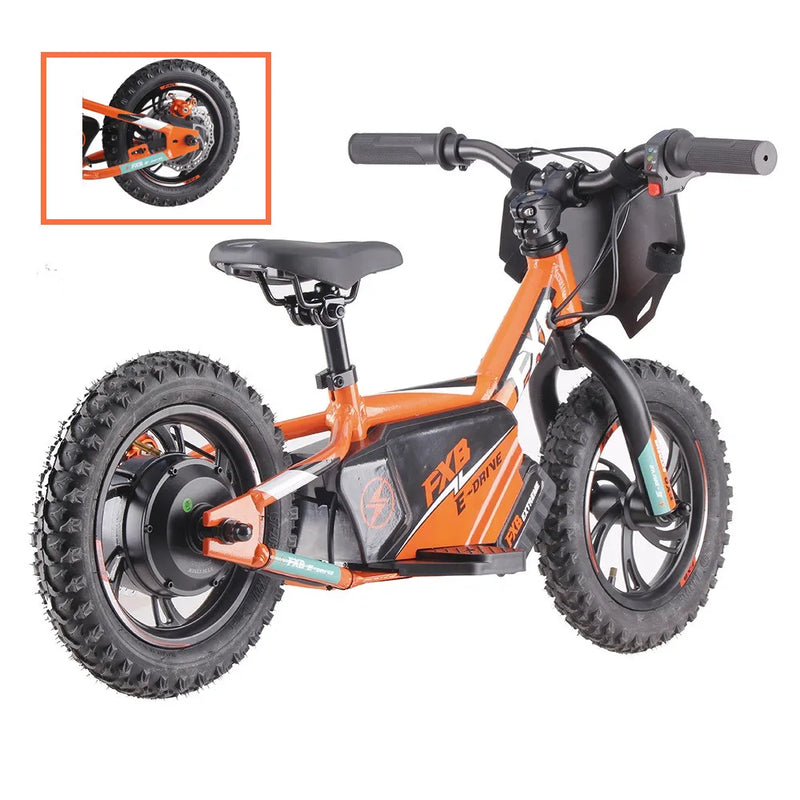 HKM-591187 Children's Electric Scooter and Balance Bike with Training Wheels, 12-16 Inch Aluminum Frame, 150W/250W Motor, Disc Brake