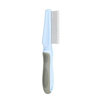 HKM-5912253 Pet Detangler Comb for Cats and Dogs - Shedding and Dematting Grooming Tool with Round Smooth Teeth