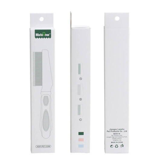 HKM-5912253 Pet Detangler Comb for Cats and Dogs - Shedding and Dematting Grooming Tool with Round Smooth Teeth