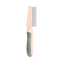 HKM-5912253 Pet Detangler Comb for Cats and Dogs - Shedding and Dematting Grooming Tool with Round Smooth Teeth