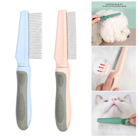 HKM-5912253 Pet Detangler Comb for Cats and Dogs - Shedding and Dematting Grooming Tool with Round Smooth Teeth