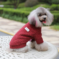 HKM-5912765 Thickened Acrylic Turtleneck Sweater for Pets - Fashionable Solid Color Design for Autumn and Winter
