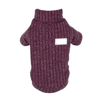 HKM-5912765 Thickened Acrylic Turtleneck Sweater for Pets - Fashionable Solid Color Design for Autumn and Winter