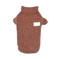HKM-5912765 Thickened Acrylic Turtleneck Sweater for Pets - Fashionable Solid Color Design for Autumn and Winter