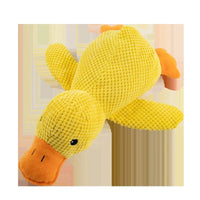HKM-5914429 Plush Calming Duck Toy for Dogs - Squeaky Chew Pillow for Puppies and Teeth Cleaning