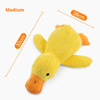 HKM-5914429 Plush Calming Duck Toy for Dogs - Squeaky Chew Pillow for Puppies and Teeth Cleaning