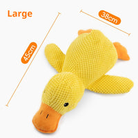 HKM-5914429 Plush Calming Duck Toy for Dogs - Squeaky Chew Pillow for Puppies and Teeth Cleaning