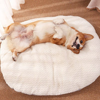 HKM-5914813 Court Nest Pet Sleeping Mat with Matching Pillow - Beige, Multiple Sizes