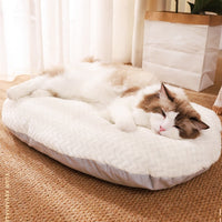 HKM-5914813 Court Nest Pet Sleeping Mat with Matching Pillow - Beige, Multiple Sizes